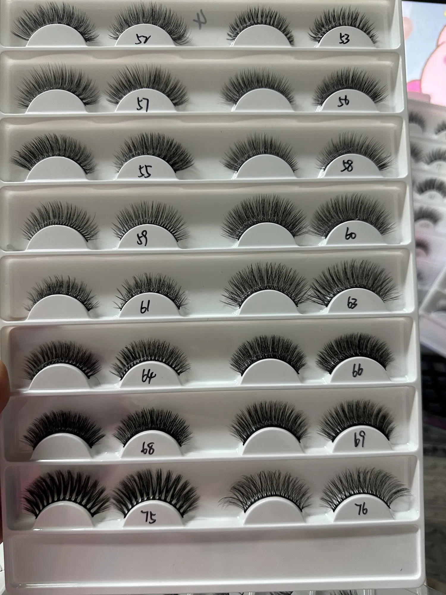 رموش خاصة ناعمة ورقيقة علبة رموش حجم 15mm 25mm