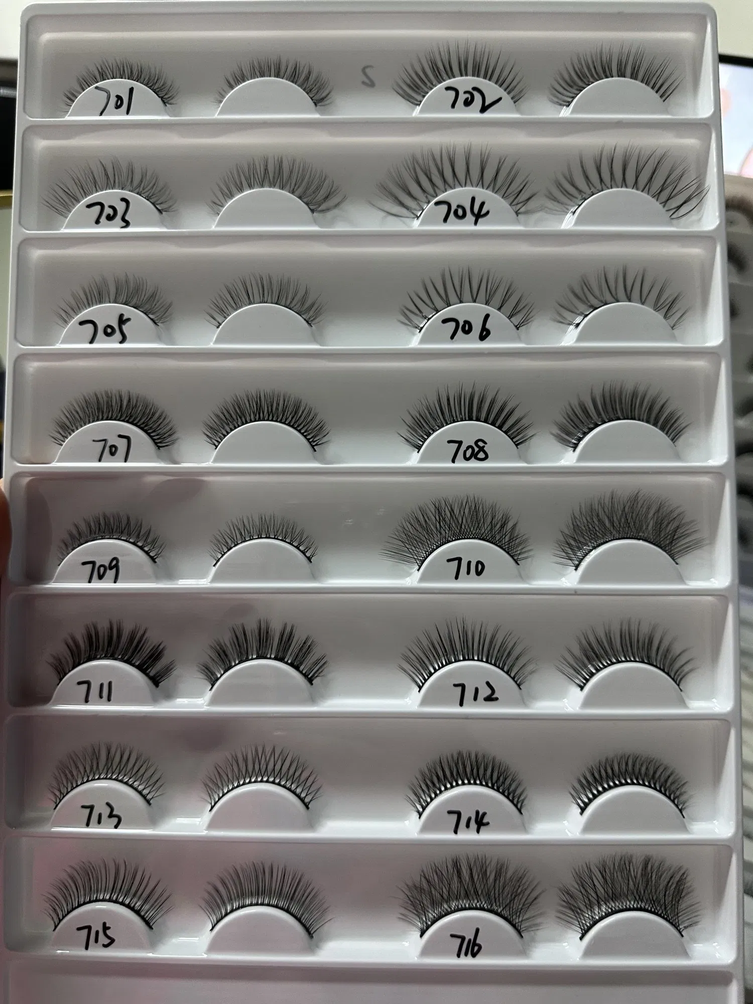 رموش خاصة ناعمة ورقيقة علبة رموش حجم 15mm 25mm