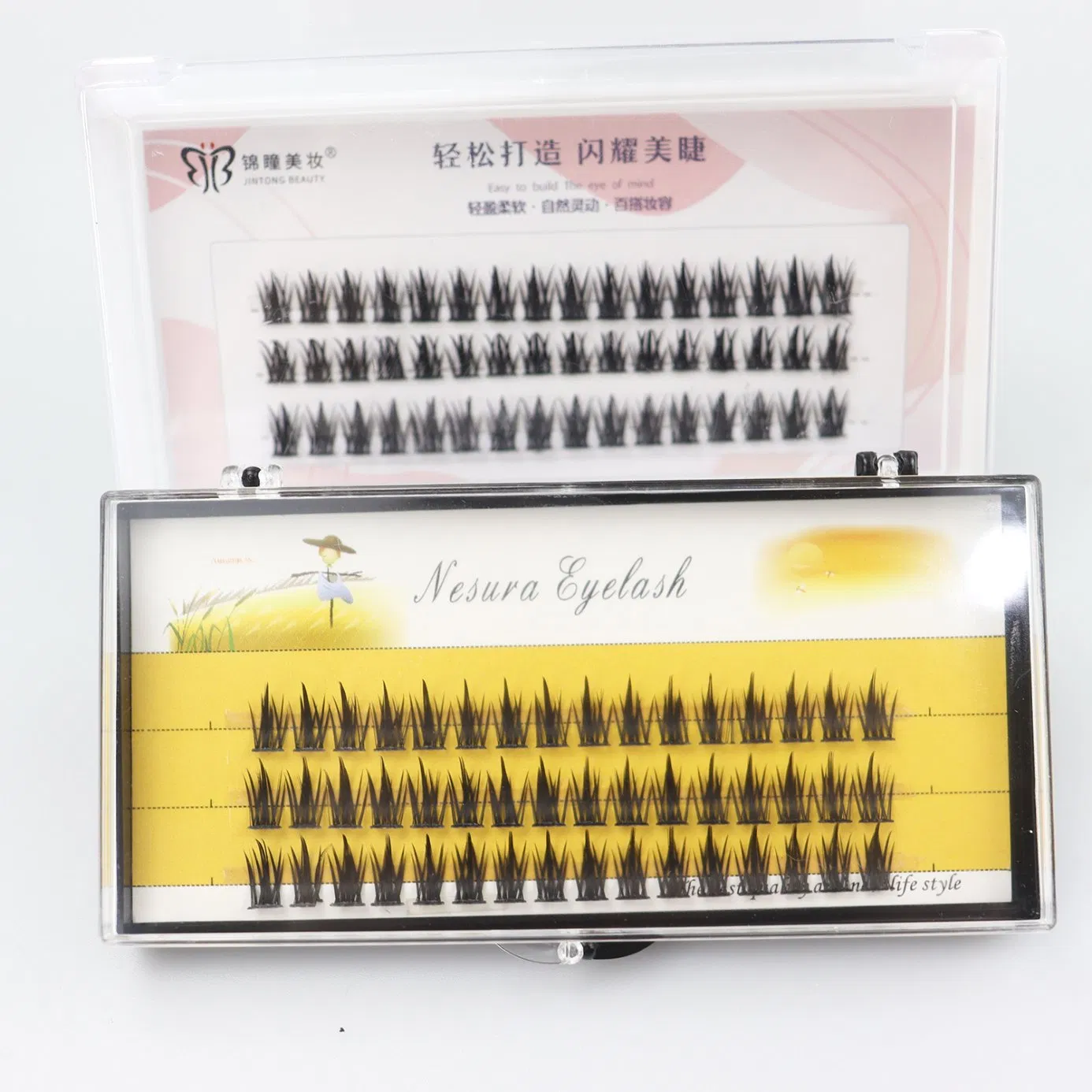 مجموعة جينتونغ للرموش رموش فردية رموش مقسمة تجعيد C/D 8-16mm طول تمديد الرموش الاصطناعية رموش مزيفة