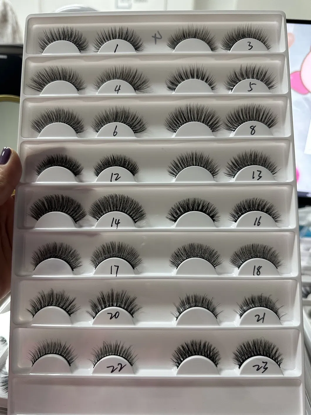 رموش خاصة ناعمة ورقيقة علبة رموش حجم 15mm 25mm