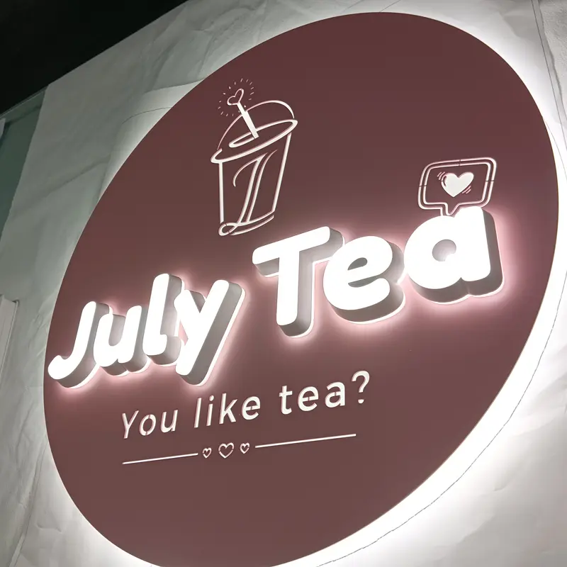 Custom factory illuminated sign wall-mounted led sign store logo signage