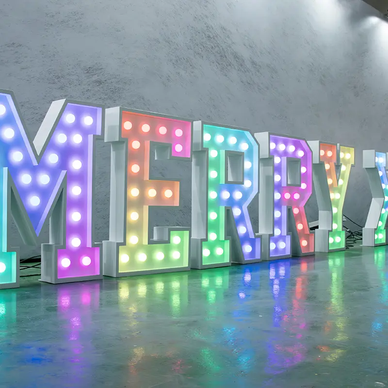 Custom Marque Letters and Numbers Sign for Christmas/New Year - China Suppliers and Factory for Festive Lighting Solutions