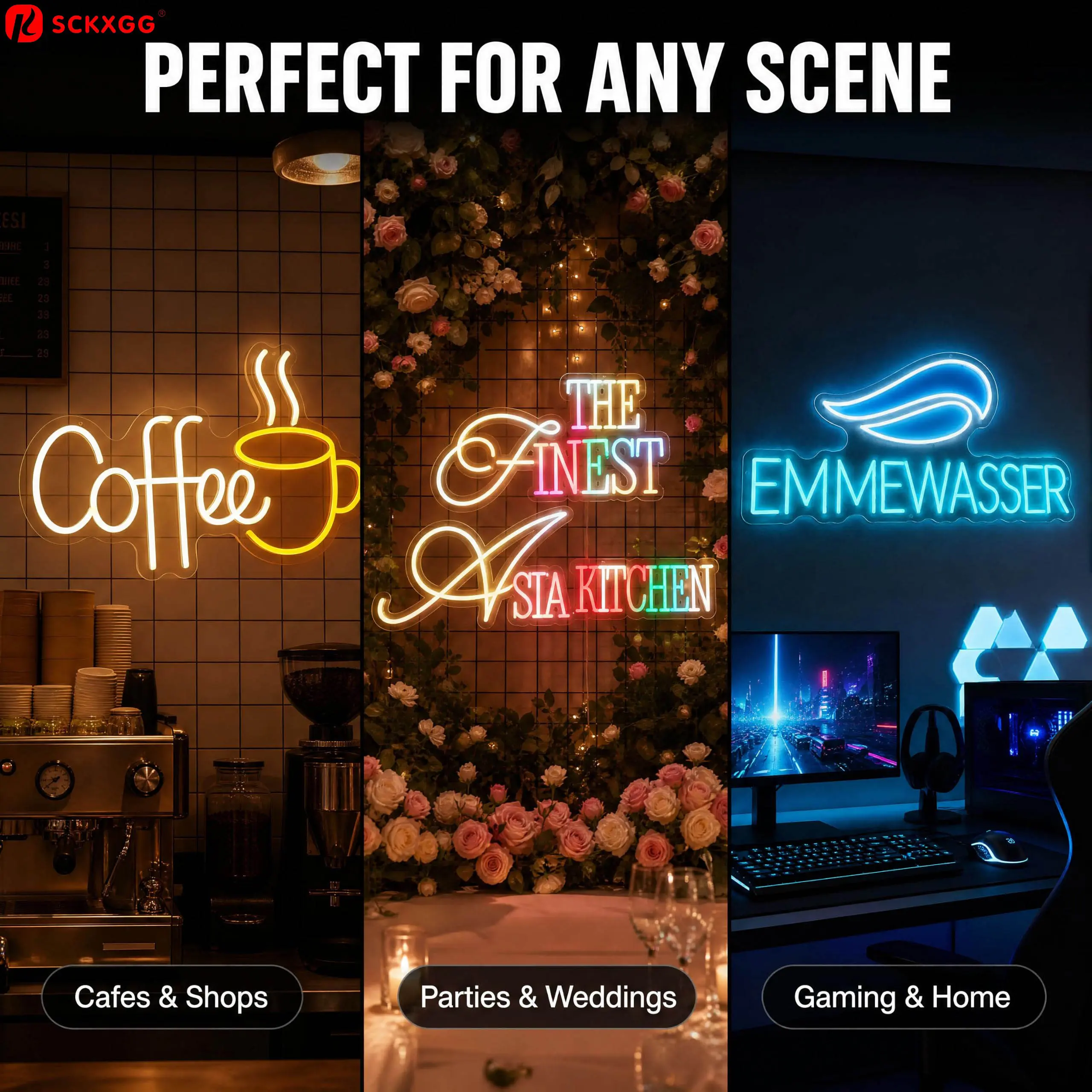 Custom Custom LED Neon Sign – Personalized Name, Text, Logo & Emoji Wall Light, Dimmable Acrylic, FCC Certified Suppliers, Factories