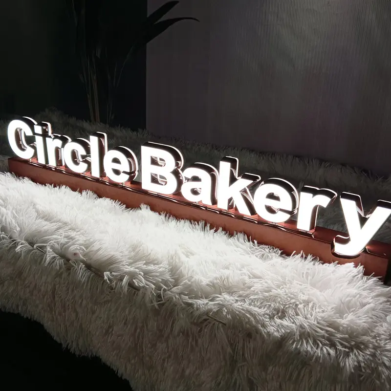 Custom Table Top LED Sign for Office, Exhibitions, Receptions