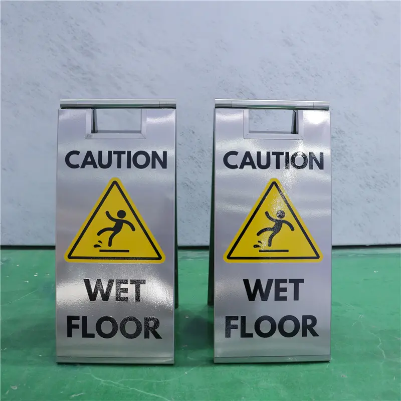 Custom Customized A-shape Stainless Steel Caution Metal Warning Sign Manufacturers, Suppliers