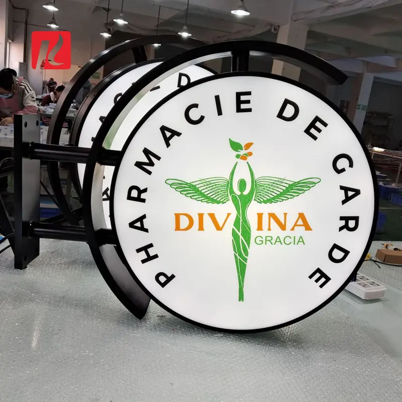 Custom factory double-sided logo sign light box for store signage