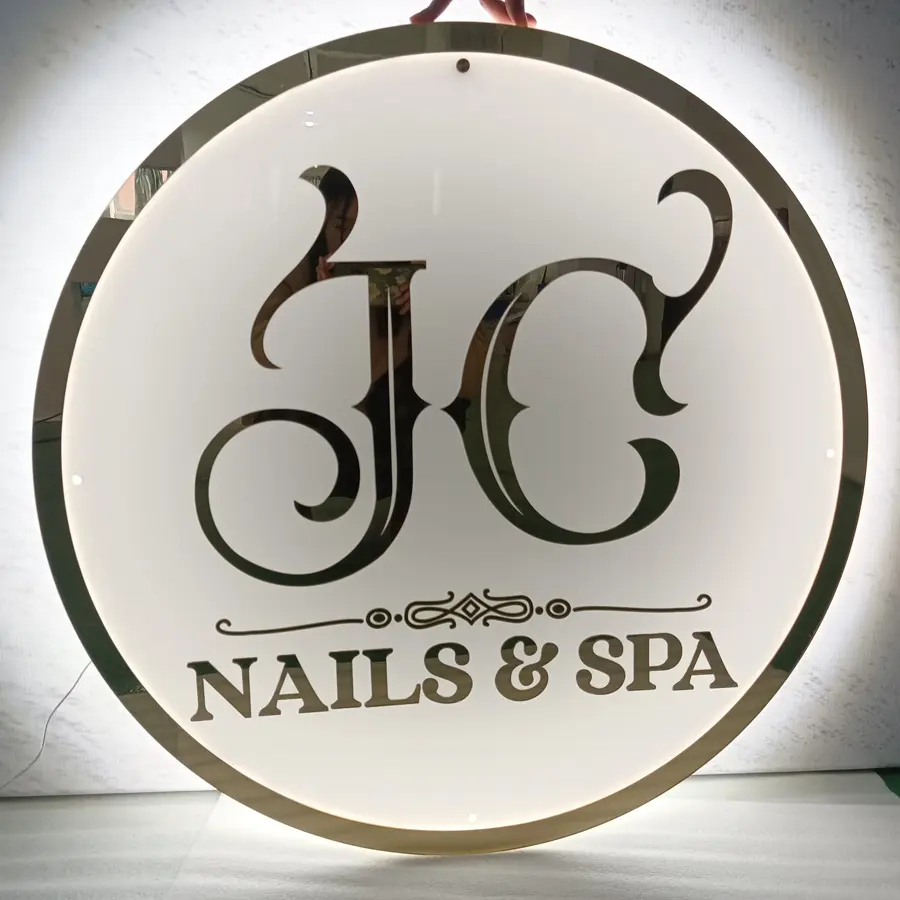 China Customized LED Acrylic Gold Mirror Interior Logo Sign from China Suppliers and Factory for Elegant Indoor Décor Suppliers, Factories