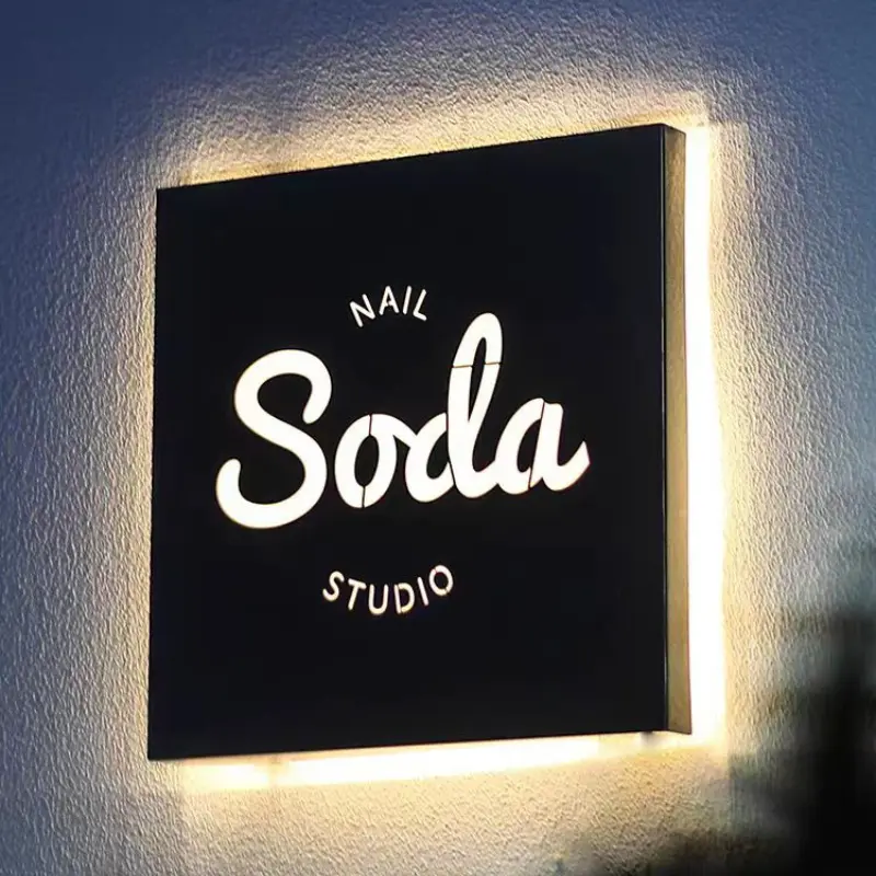 Custom LED Lighted Logo Sign Options