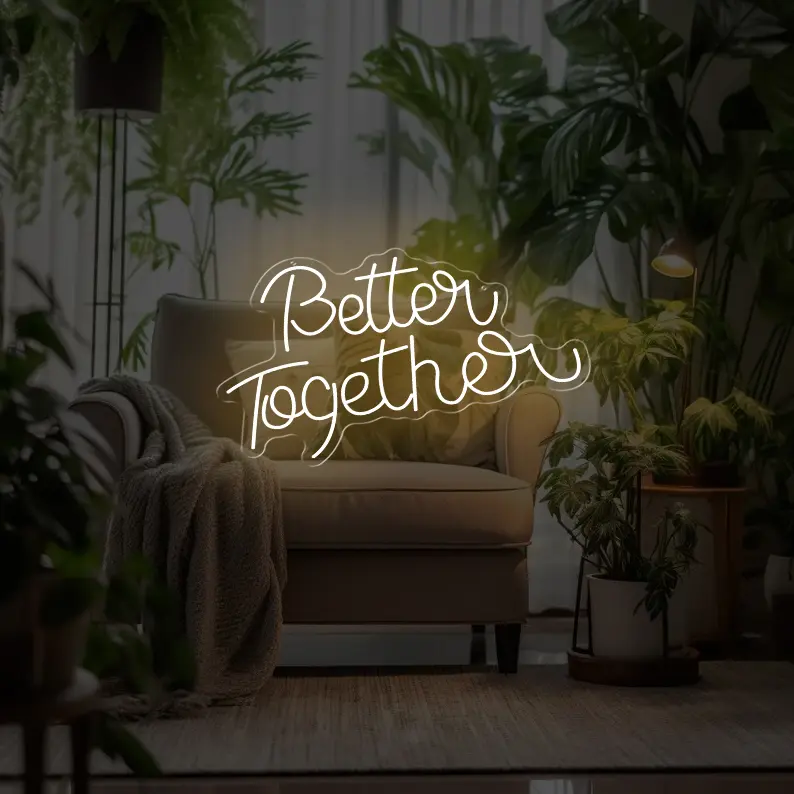 Create a romantic atmosphere with LED neon signs