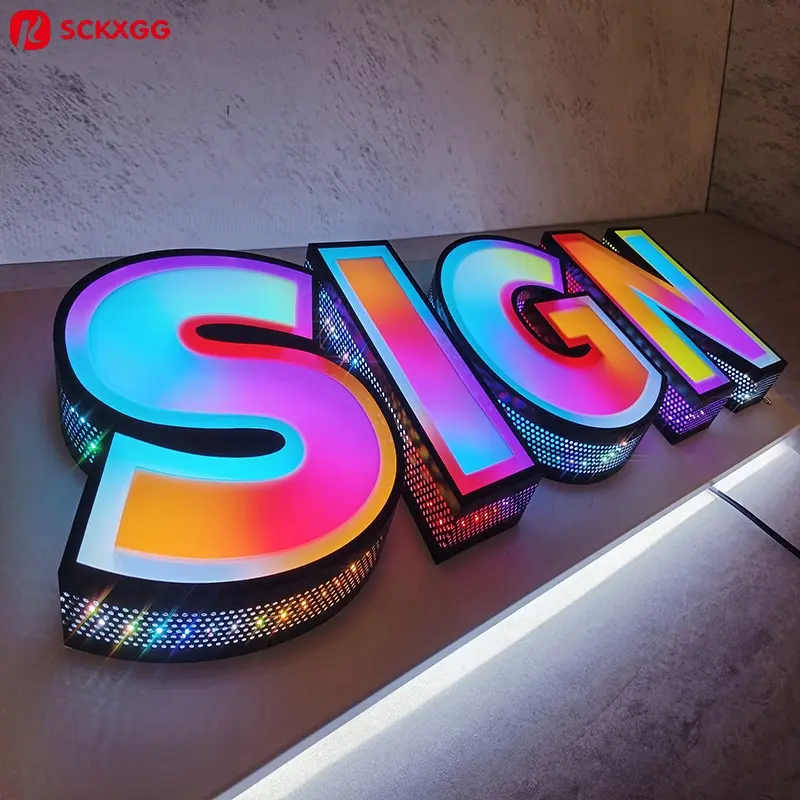 Custom Programmable RGB LED Sandwich Board Signs Detail 1