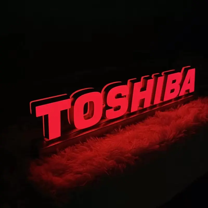 Custom factory luminous sign Table Top LED Sign brand logo signage