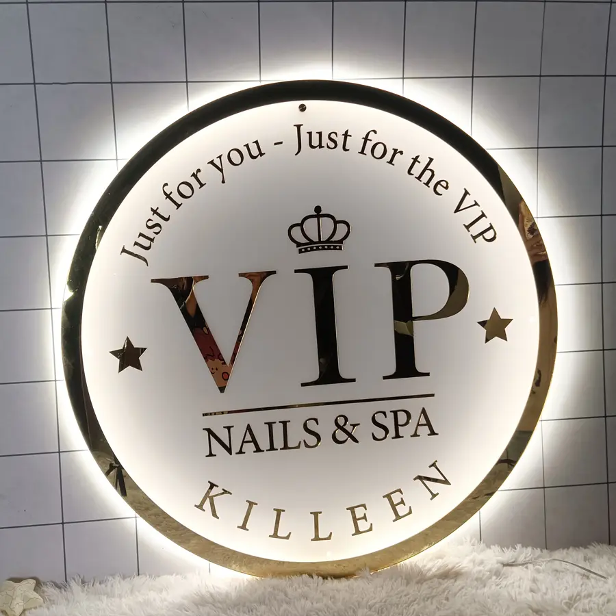 China Customized LED Acrylic Gold Mirror Interior Logo Sign from China Suppliers and Factory for Elegant Indoor Décor Suppliers, Factories