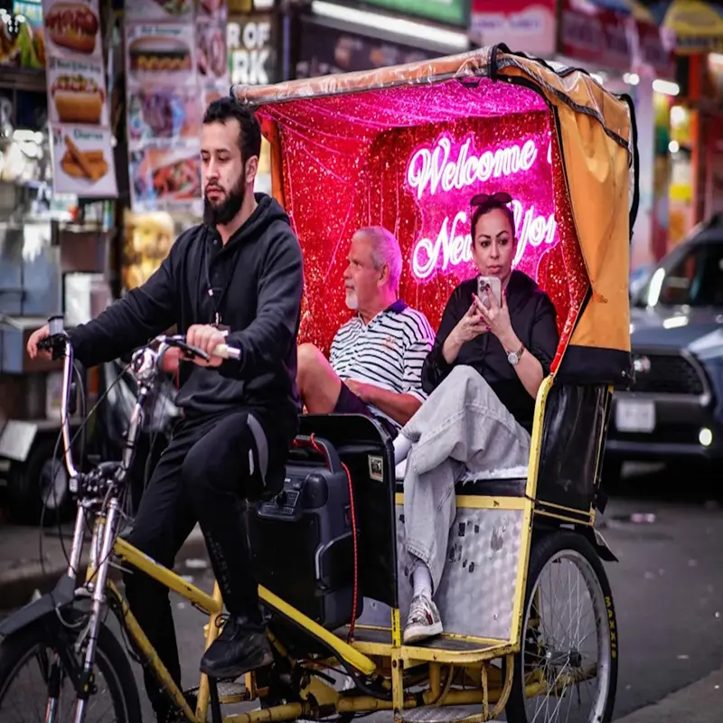 Pedicab Neon Sign – Theme Activities
