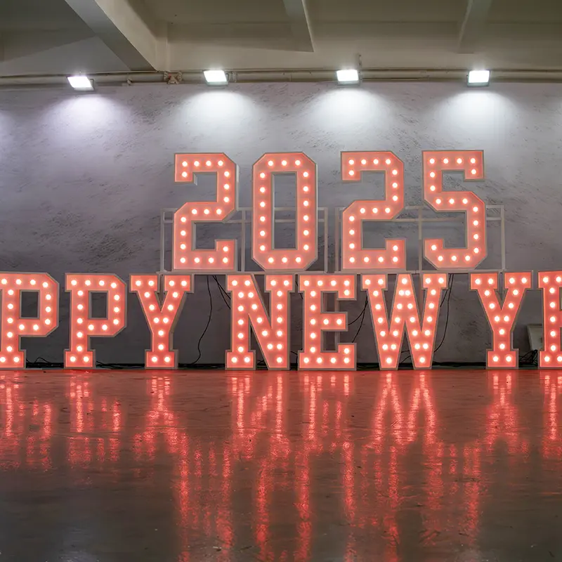 Custom Marque Letters and Numbers Sign for Christmas/New Year - China Suppliers and Factory for Festive Lighting Solutions