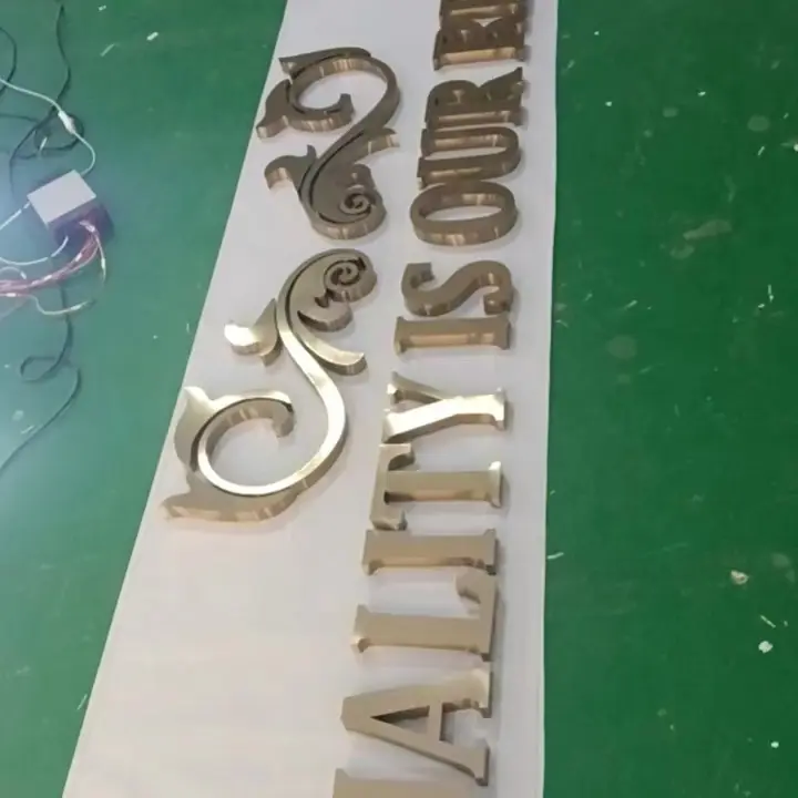 China Factory custom stainless steel letters metal letters sign storefront signage Manufacturer, Supplier