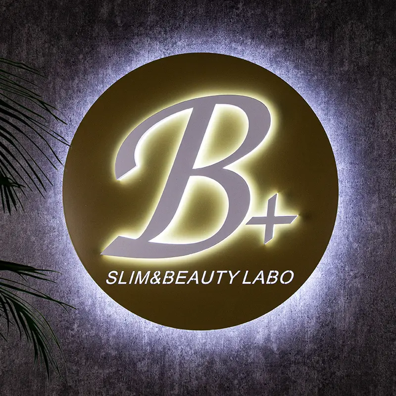 Custom factory illuminated sign wall-mounted led sign store logo signage