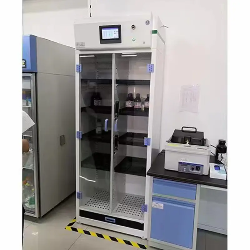 Gas-purified medicine cabinet interior view