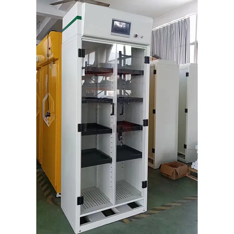 Gas-purified medicine cabinet side view