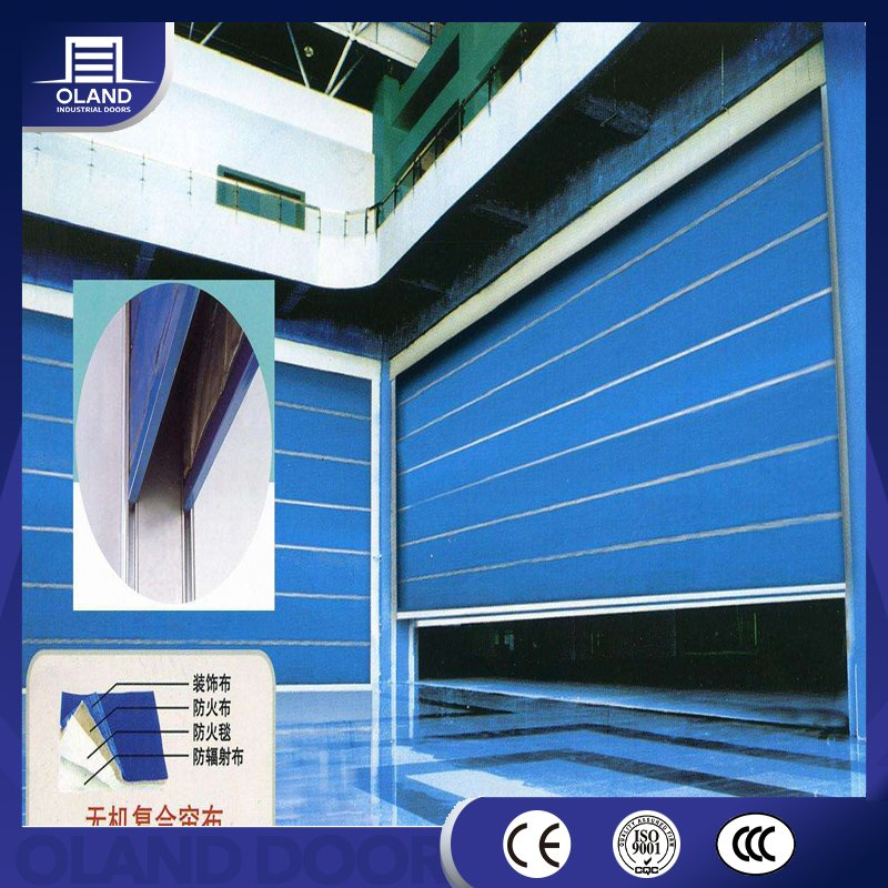 Emergency Exit Fireproof Rolling Doors Electric Automatic Fire Rated Inorganic Fabric Curtain Roller Shutter Door
