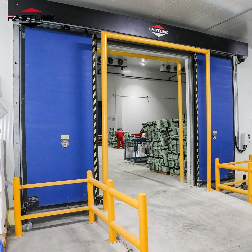 Fastlink in Stock Factory Customized PU Anti-Collision Automatic Cold Storage Automatic PVC High Speed Doors