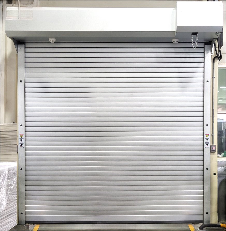 Industrial Exterior &amp; Interior Fire Proof Galvanized Steel Fire Rated Electrical Roller Shutter Rolling Roll up Roll-up Metal Automatic Fire Roller Shutters