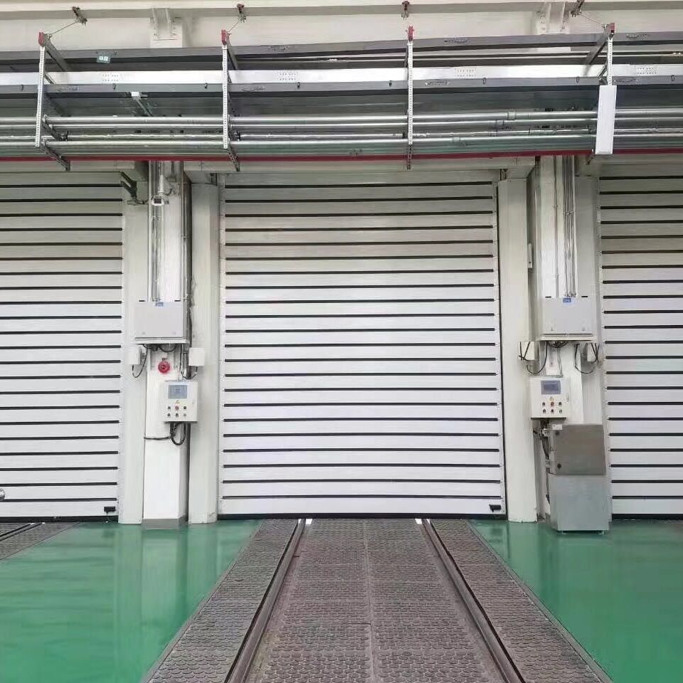 Automatic Aluminum Alloy High Speed Performance Rolling Rapid Roll up Fast Acting Roller Shutter Spiral Security Warehouse Door Garage Door