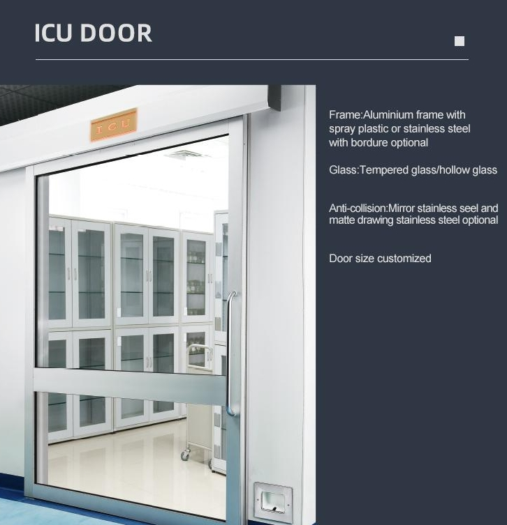 Turtech Automatic Sliding/Swing Clean Room Hospital Door X-ray Hermetic Airtight Door Laboratory Fireproof Door Fire Door