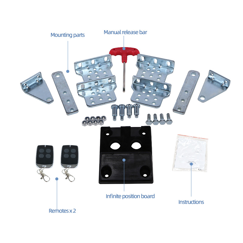 300kg DC 54cm Piston Stroke Swing Gate Operator Single Button Remote Contol Mode Automatic Gate Opener Double Swing Door Operator