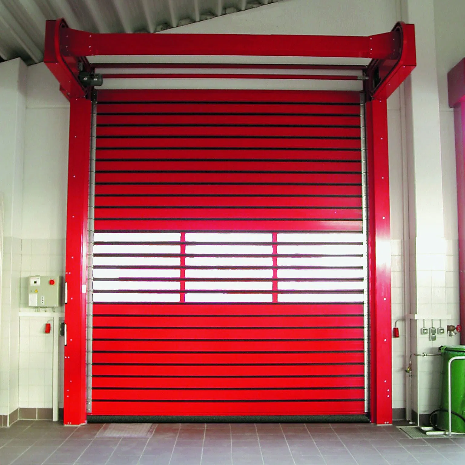 Hot Sell Aluminum Insulated High Speed Spiral Exterior Door with Visual Windows