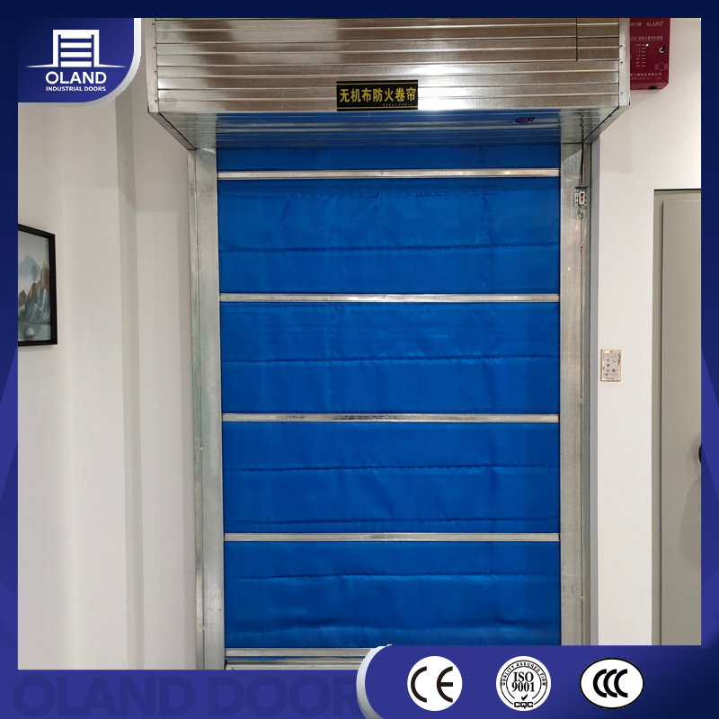 Emergency Exit Fireproof Rolling Doors Electric Automatic Fire Rated Inorganic Fabric Curtain Roller Shutter Door