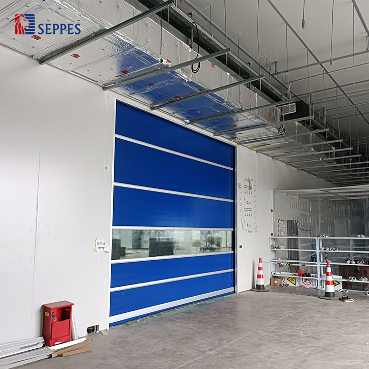 Fast Roll up Door Explosion Proof Sound Insulation PVC Curtain Soft High Speed Doors for Workshop