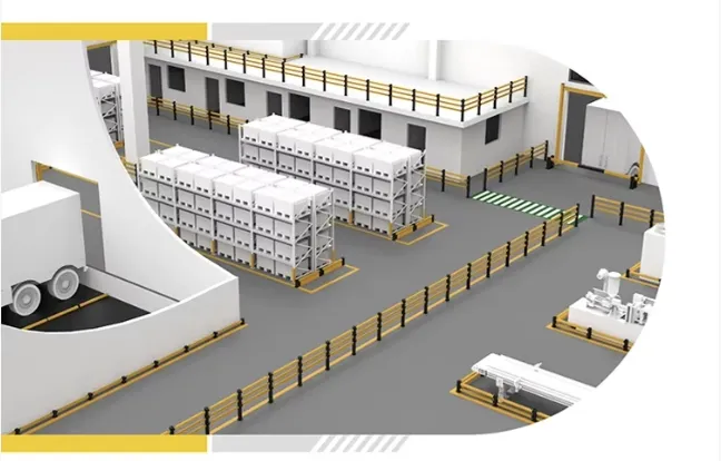 Industrial Guardrail Door Protection