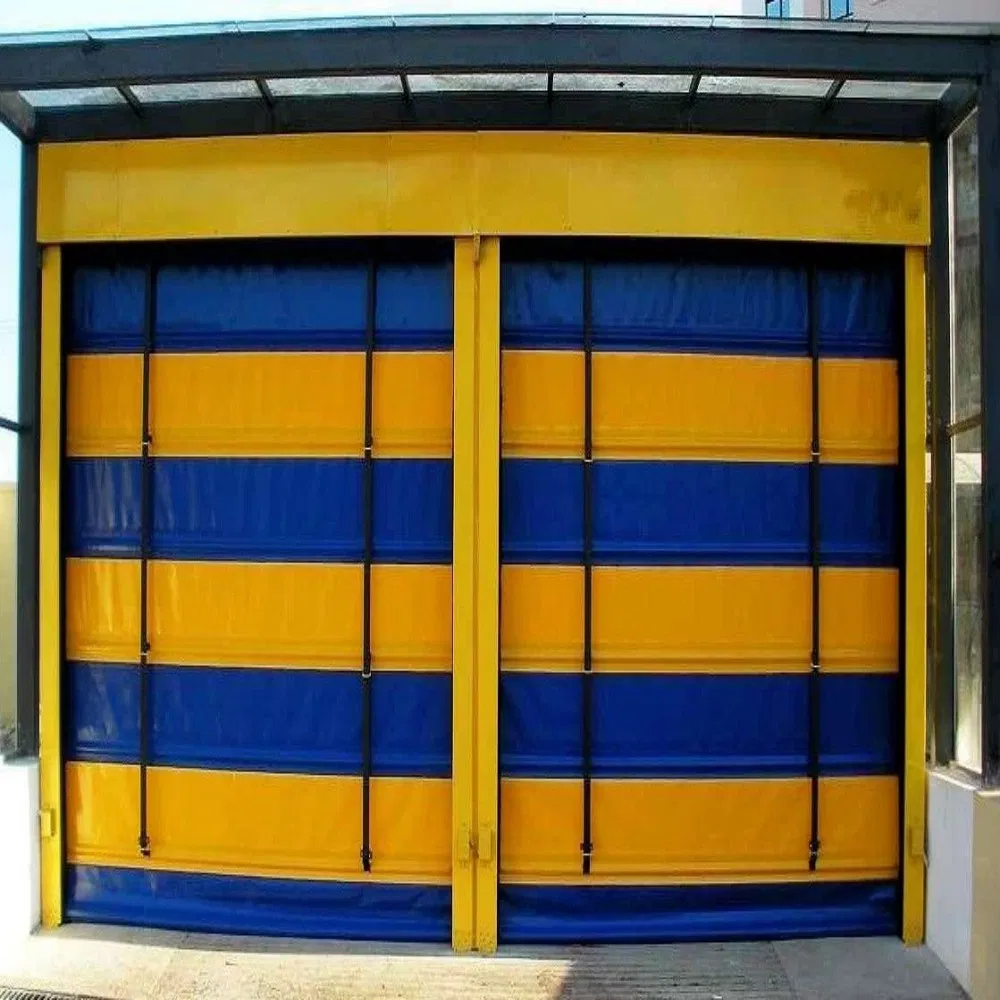 PVC Stacking Folding Type Rapid Roller Rolling Electric Shutter Fabric High Speed Flexible Spiral Cold Storage Entry Gate / Door