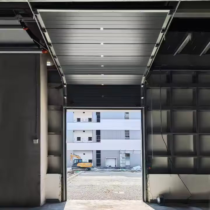 Industrial Overhead Automatic Thermal Insulated Cold Storage Door Stainless Steel Sectional Garage Door