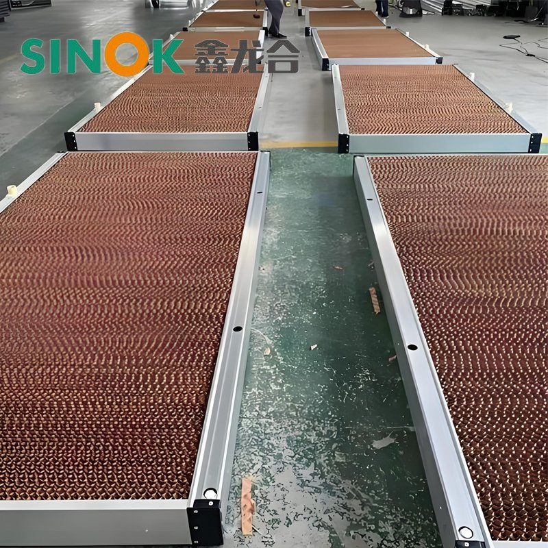 Temperature Reduction Customized Auto Parts Evaporative Air Cooler Wet Curtain Cooling System