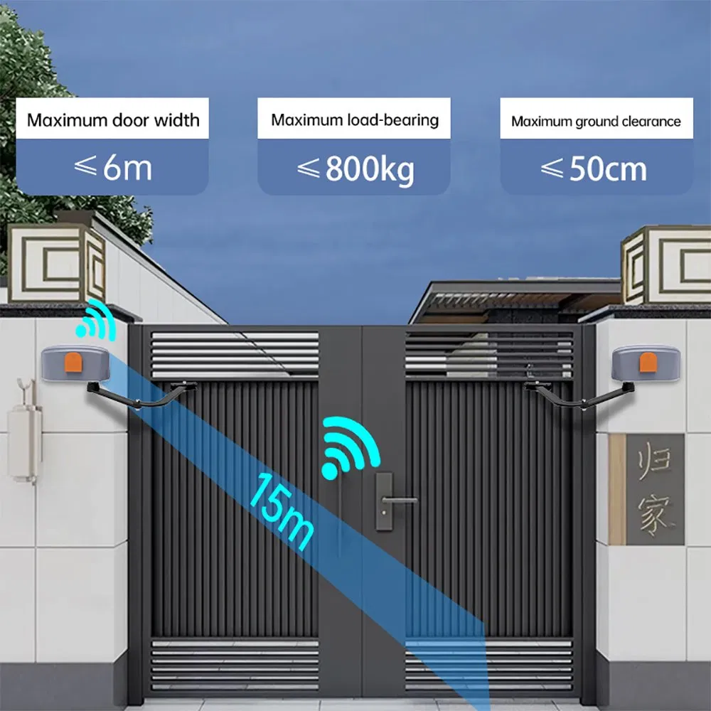 High Quality 90 Degree Automatic Heavy Duty Door Opener Large Curved Arm Swing Door Operator for 800kg Steel Gates