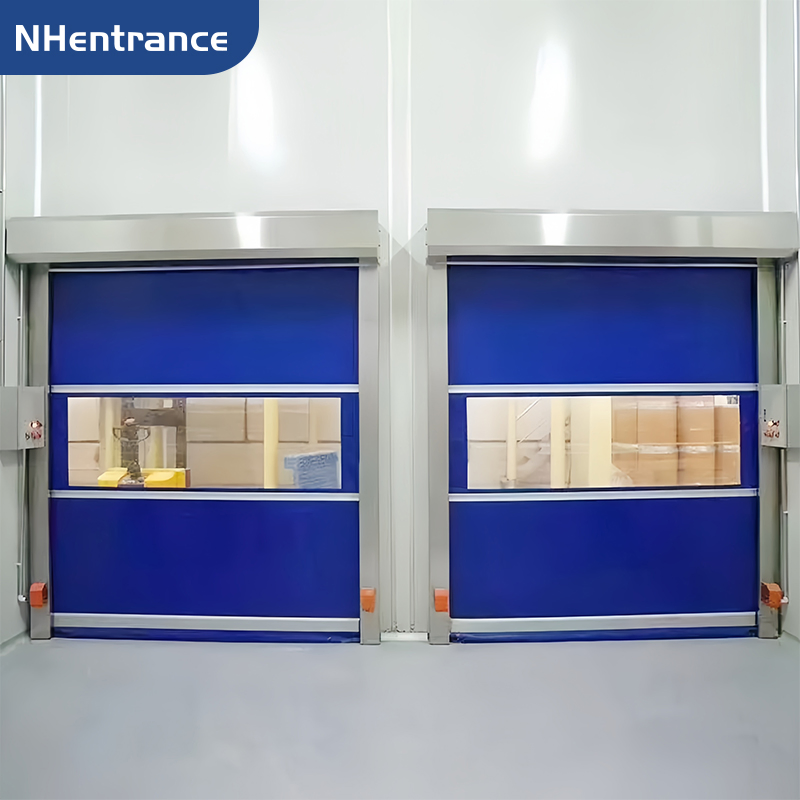 Factory Price Automatic Roll up Rapid Rolling Door for Cleanroom Applications with Remote Control High Speed PVC Door