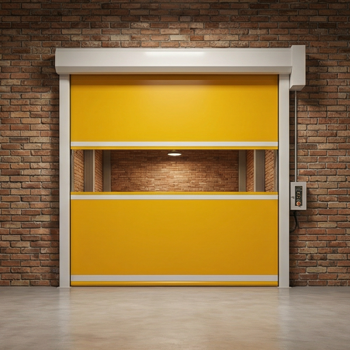 High Quality PVC Fabric High Speed Industrial Automatic Rapid Overhead Fast Quick Roll up Rolling Roller Shutter Door for Clean Room Factory Workshop Warehouse