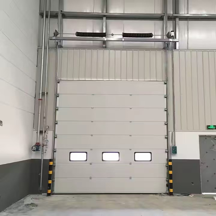 Industrial Overhead Automatic Thermal Insulated Cold Storage Door Stainless Steel Sectional Garage Door