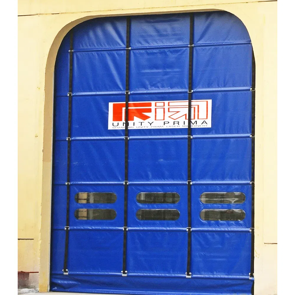 PVC Fabric Fast Action Refrigerated High Speed Rapid Roller Shutter Zipper Stacking up Cold Storage Door for Pharmaceutical Industry