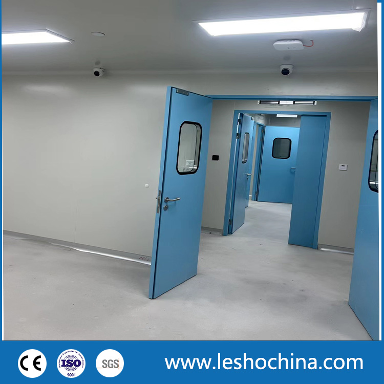 304 Kick Plate Metal Steel Cleanroom Door for ISO Cleanroom Hospital Lab and Pharmaceutical Clean Room
