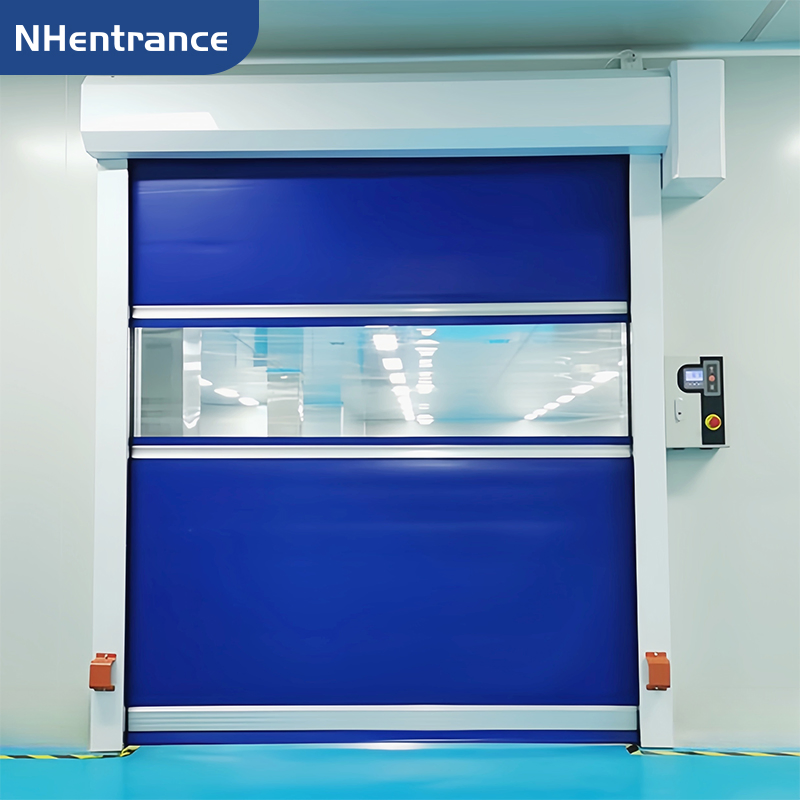 Factory Price Automatic Roll up Rapid Rolling Door for Cleanroom Applications with Remote Control High Speed PVC Door