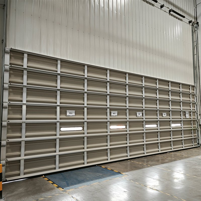 China New Automatic Commercial Industrial Garage Sliding Bulletproof Security Stainless Steel Sectional Door