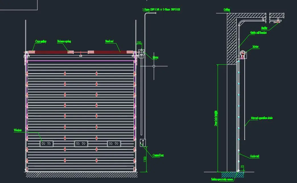 CAD Drawing Sectional Door