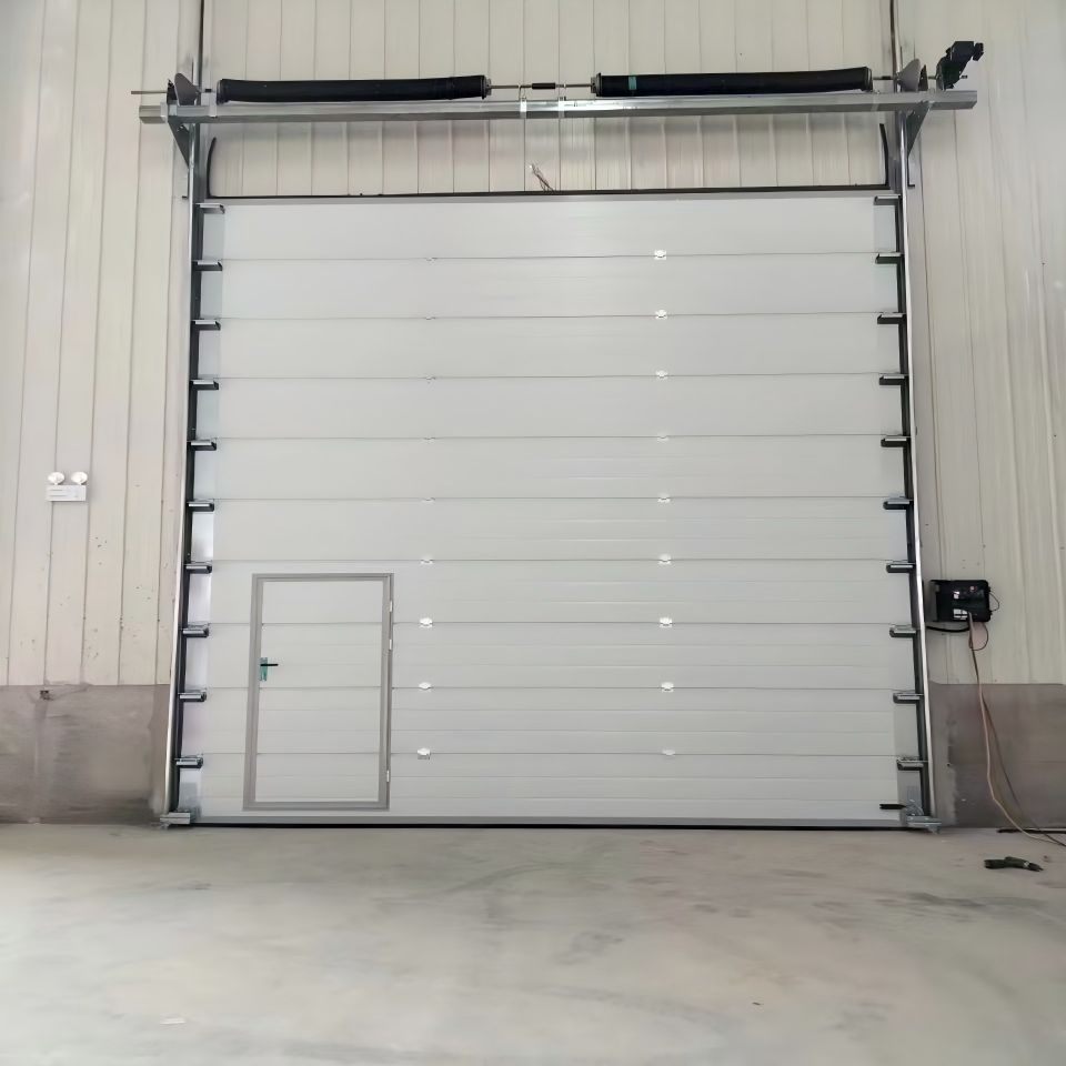 Industrial Overhead Automatic Thermal Insulated Cold Storage Door Stainless Steel Sectional Garage Door