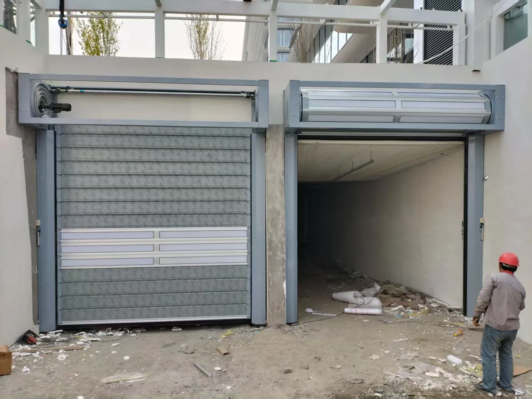 Hard Metal High Speed Automatic Lifting Anti Theft Turbo Spiral Fast Rolling Shutter Door