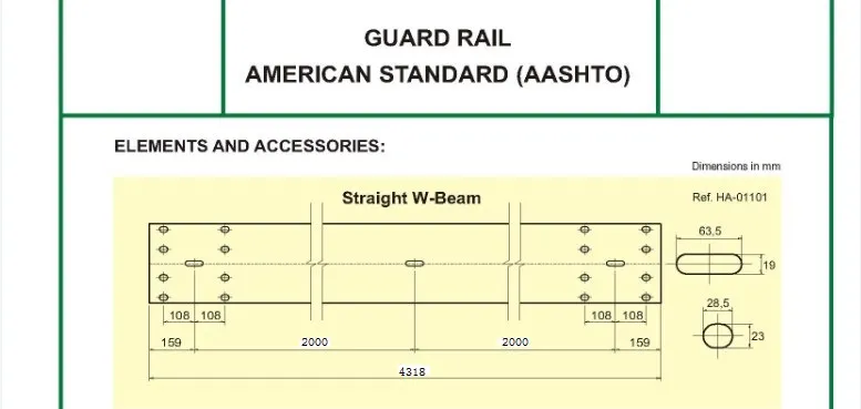 Guardrail Technical Drawing