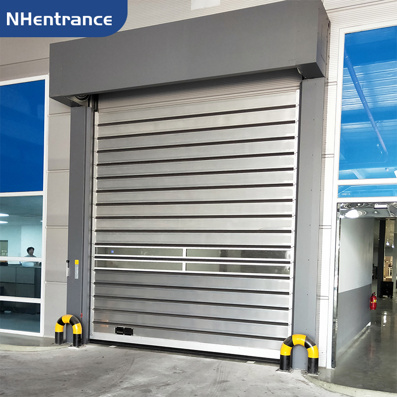 Durable Automatic Aluminum Rolling Door for Industrial Factories &amp; Warehouses High Speed Spiral Door