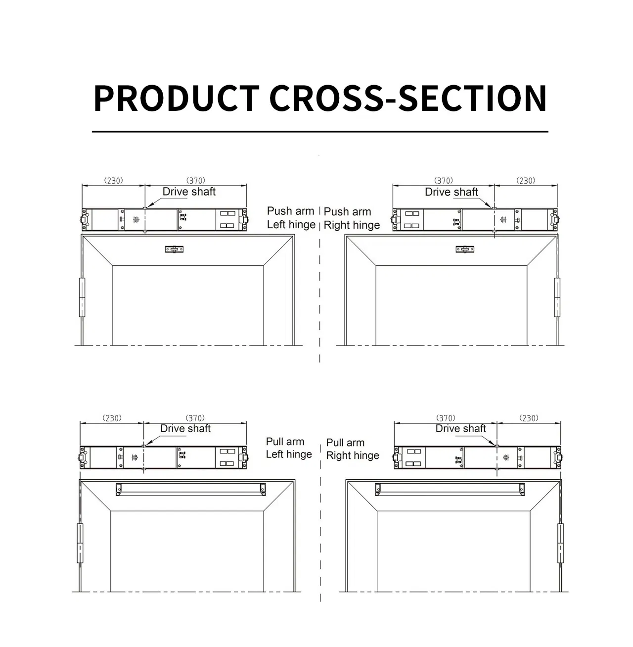 Factory Price Dsw85 Interior Remote Control Electric Automatic Swing Door Operator with Spring Return