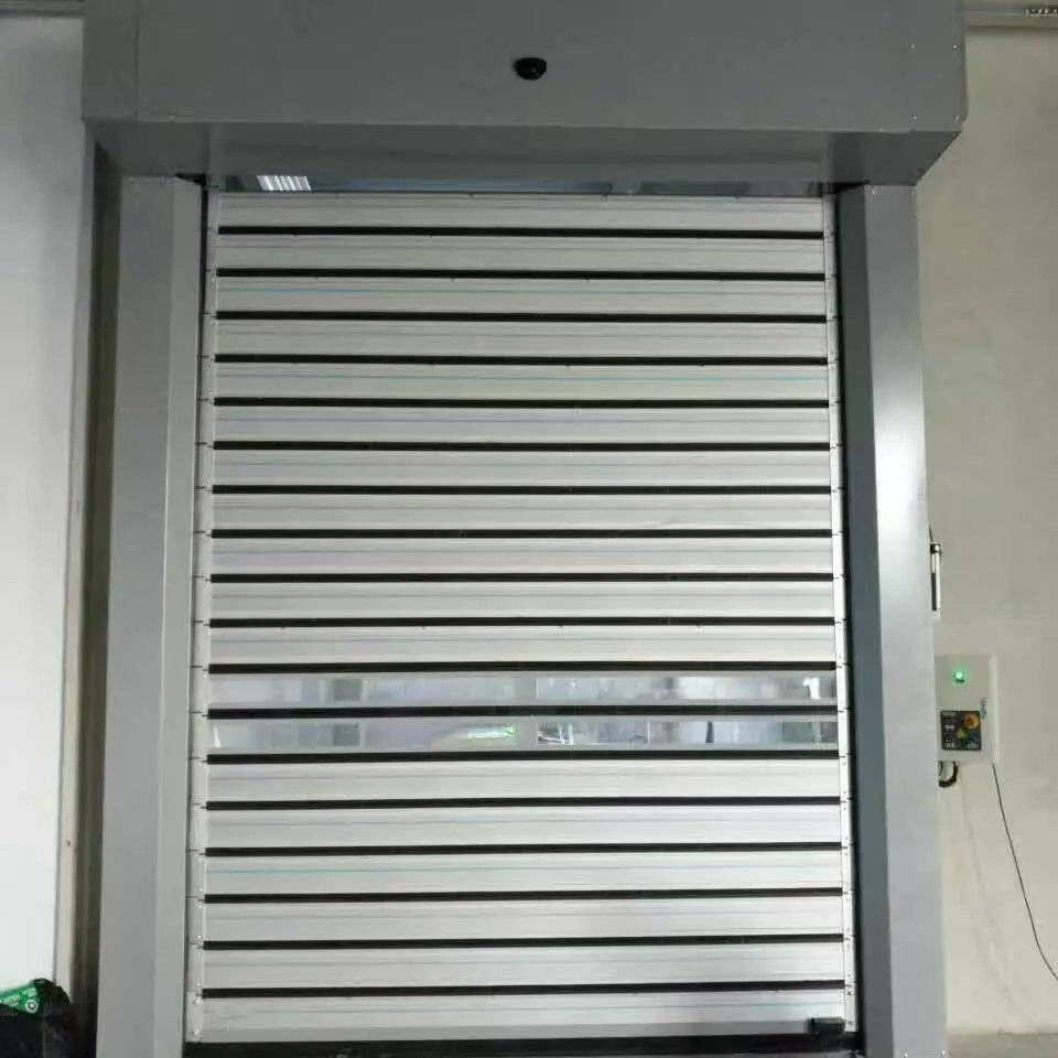 Hot Sell Aluminum Insulated High Speed Spiral Exterior Door with Visual Windows